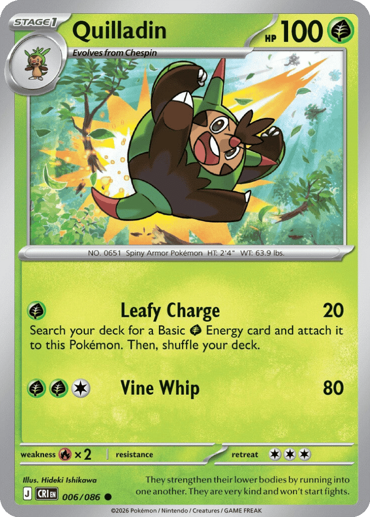 Quilladin card