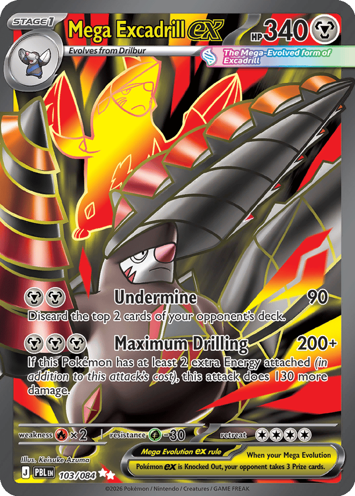 excadrill pokemon card price ex Cards Guide proof acrylic case and featuring a striking image of the captivating character Mega Excadrill ex - 065/084