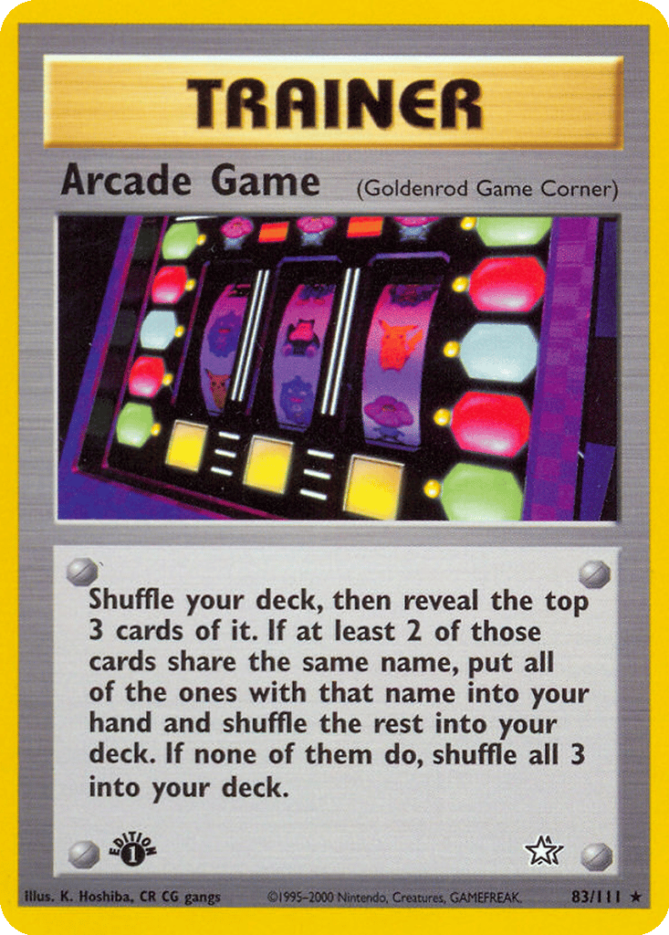 Arcade Game card