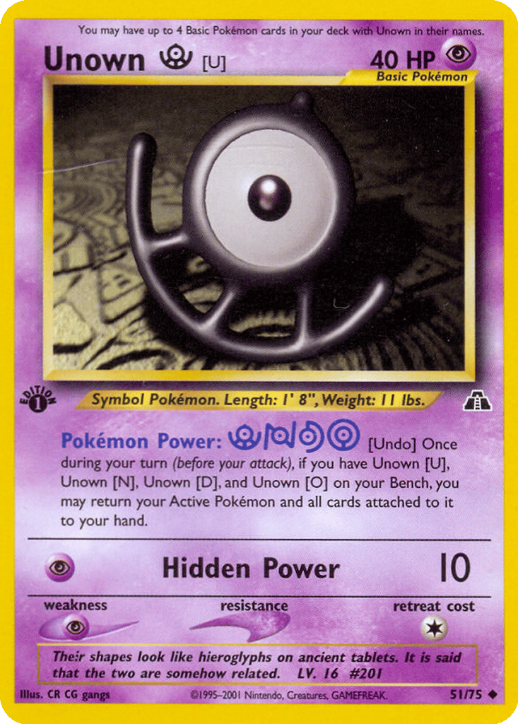 Unown [U] card