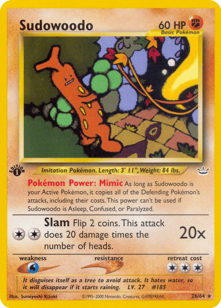 Sudowoodo card