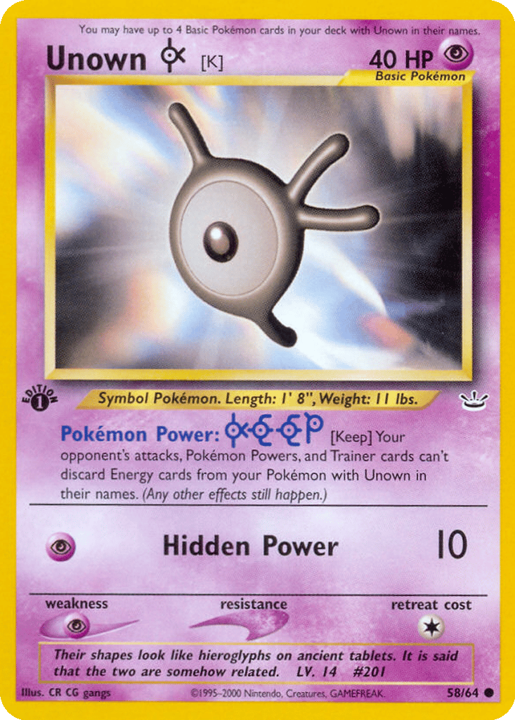 Unown [K] card