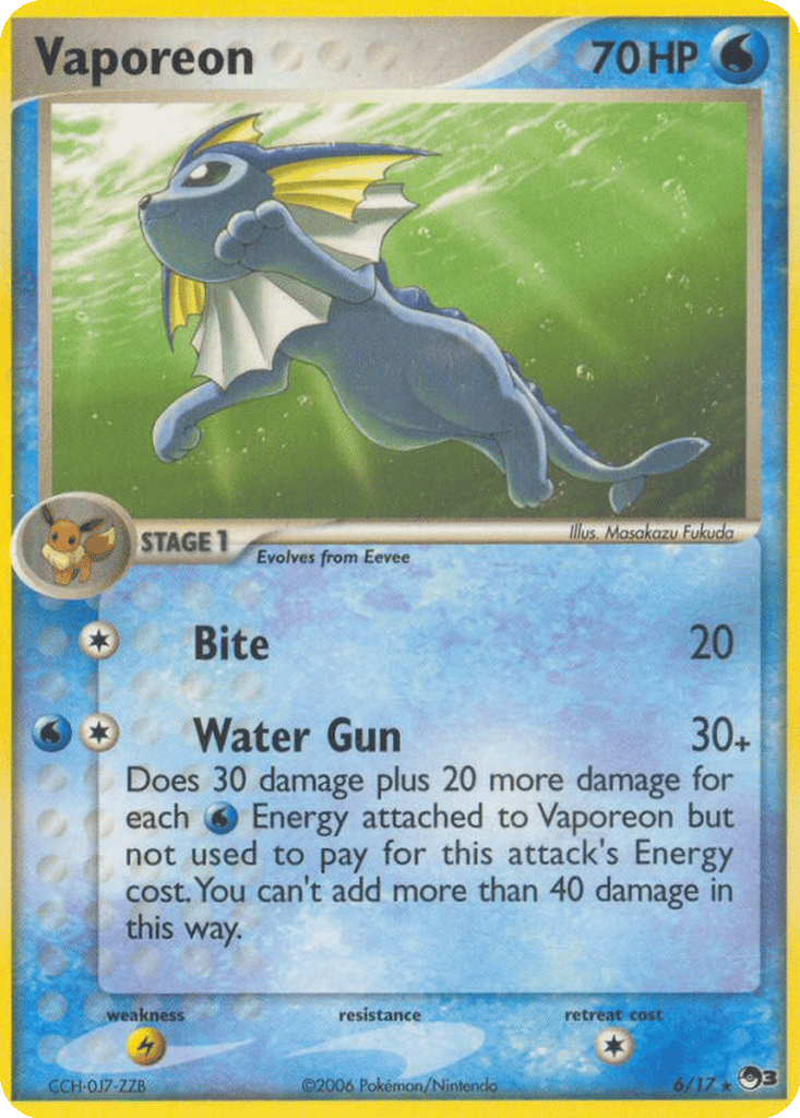 Vaporeon card