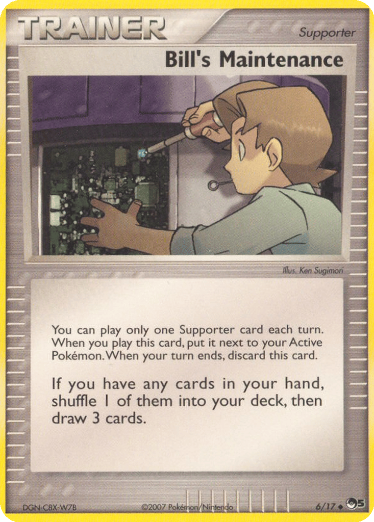 Bill's Maintenance card