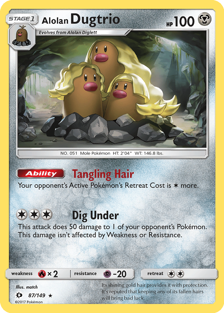 Alolan Dugtrio card