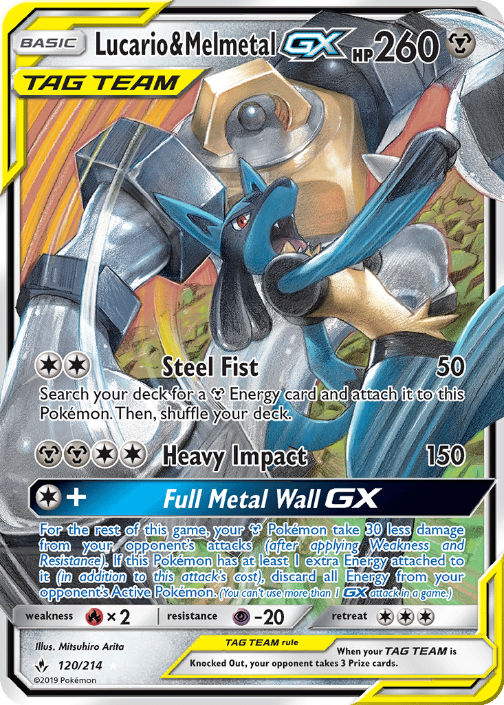 Lucario & Melmetal GX card