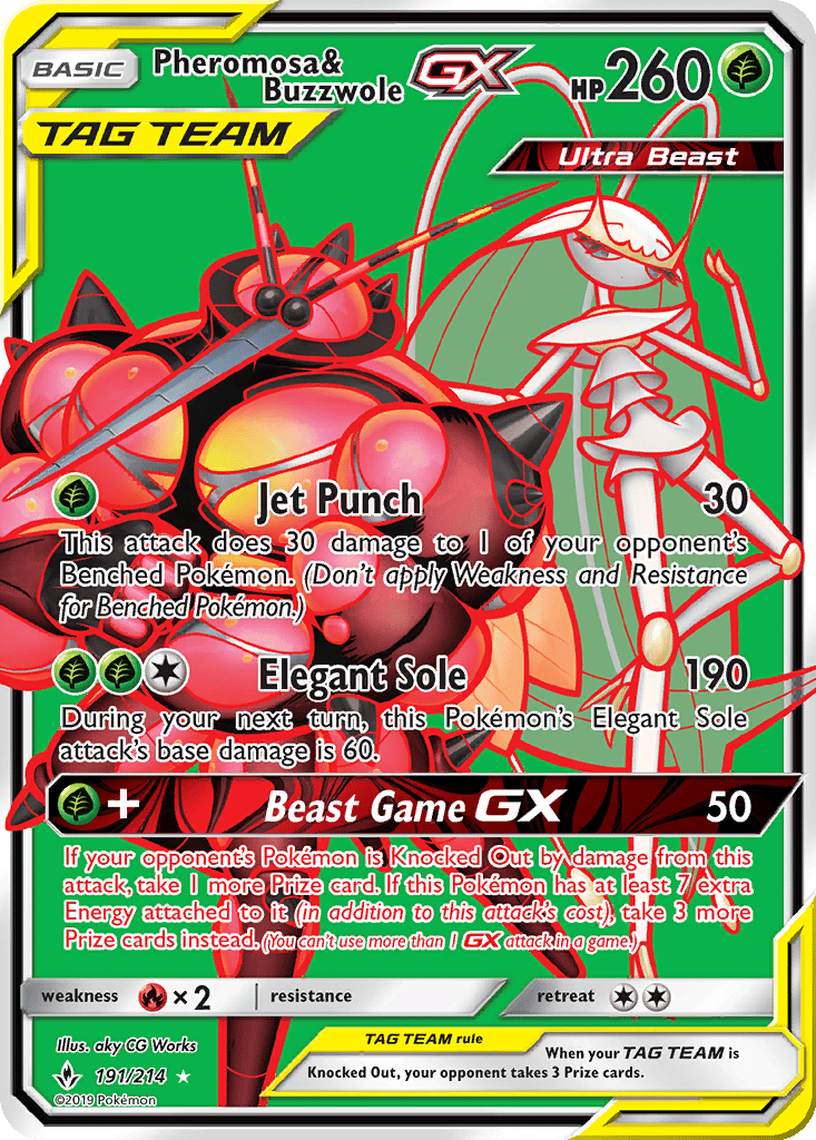 Pheromosa & Buzzwole GX card