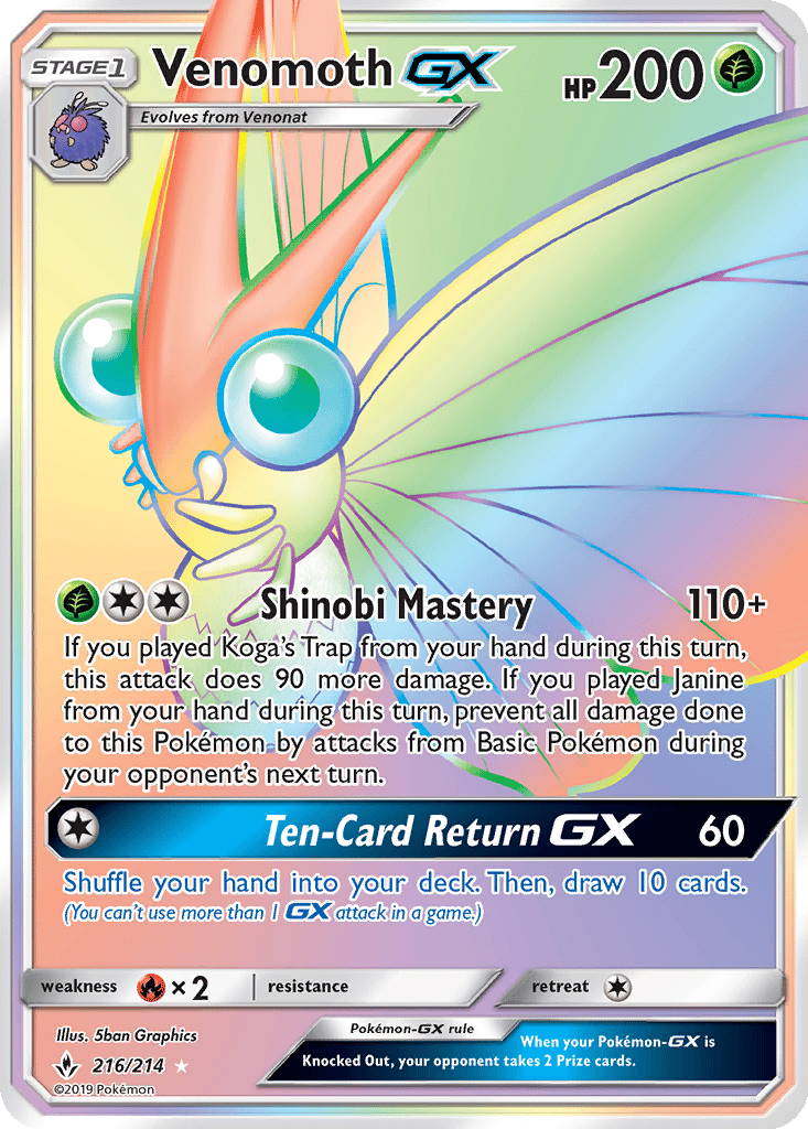 Venomoth GX card