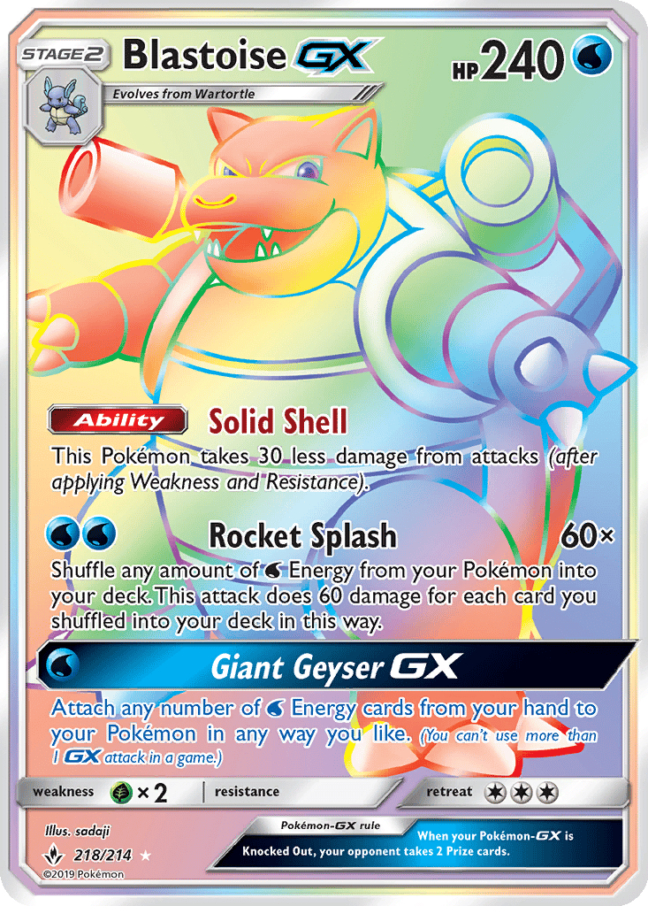 Blastoise GX card