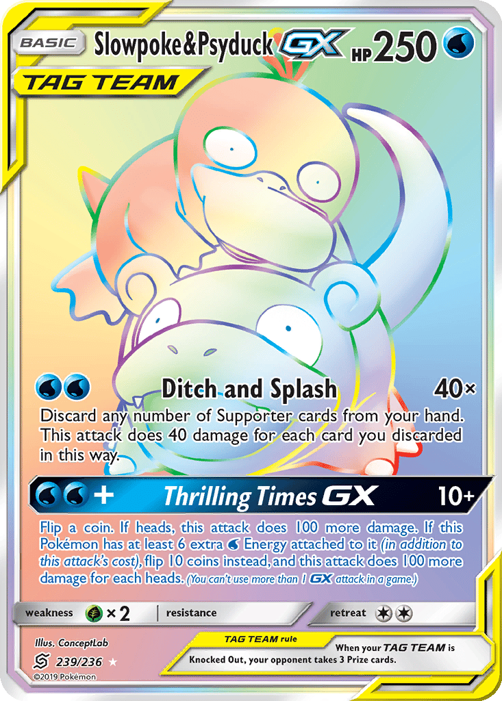 Slowpoke & Psyduck GX card