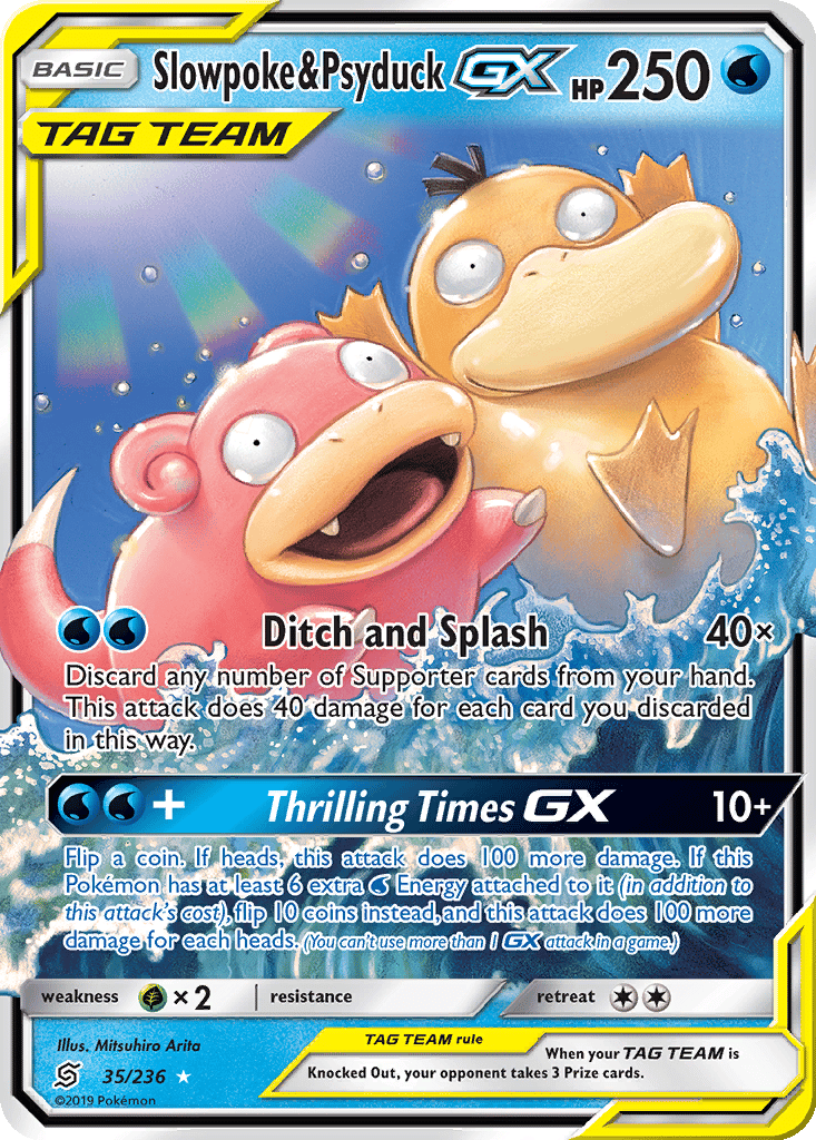 Slowpoke & Psyduck GX card