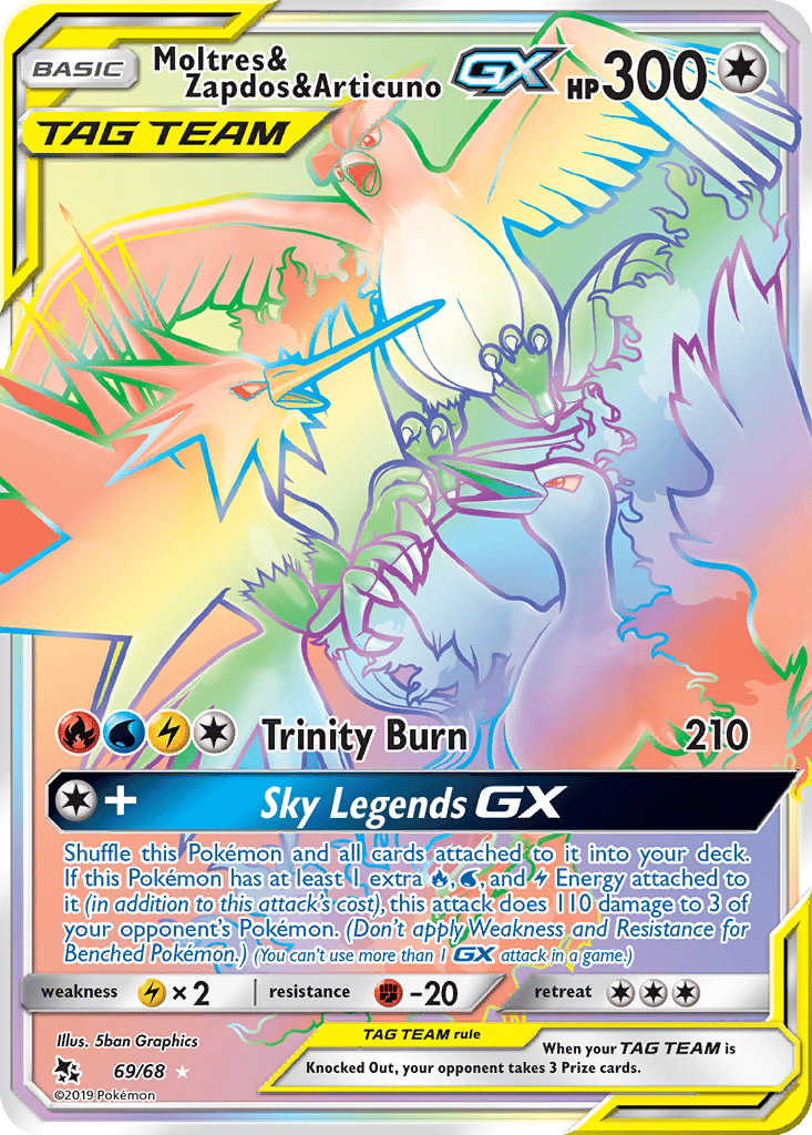 Moltres & Zapdos & Articuno GX card