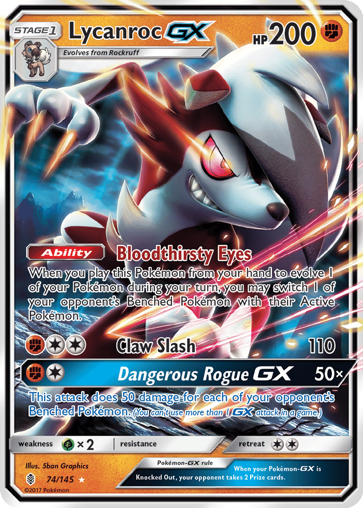 Lycanroc GX card