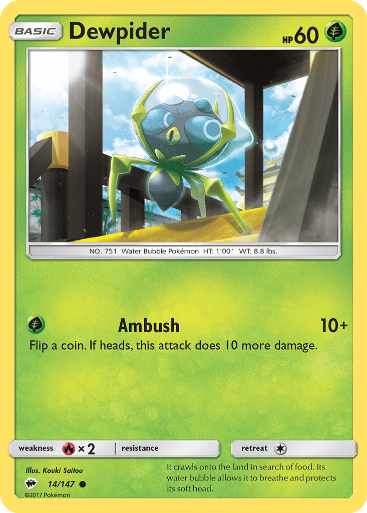 Dewpider card