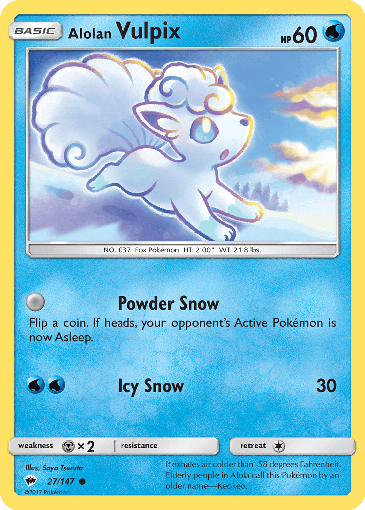 Alolan Vulpix card