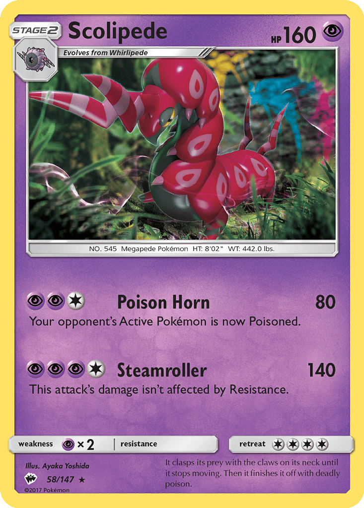 scolipede pokemon card Scolipede AR 140/086 SV11B Black Bolt