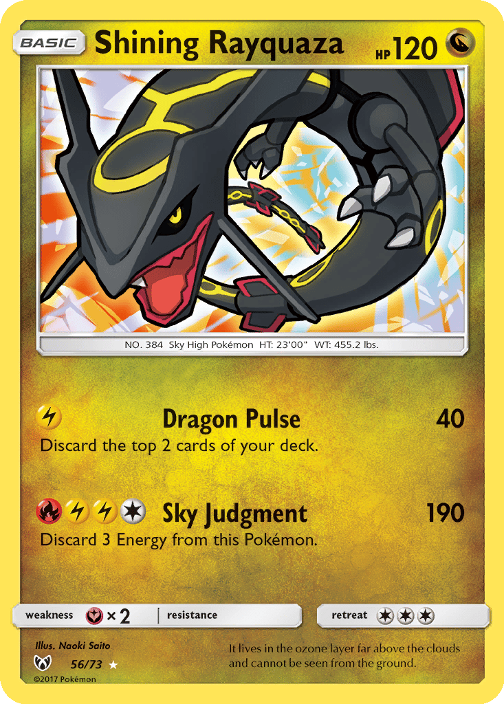 Shining Rayquaza card