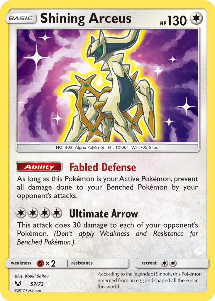 Shining Arceus card