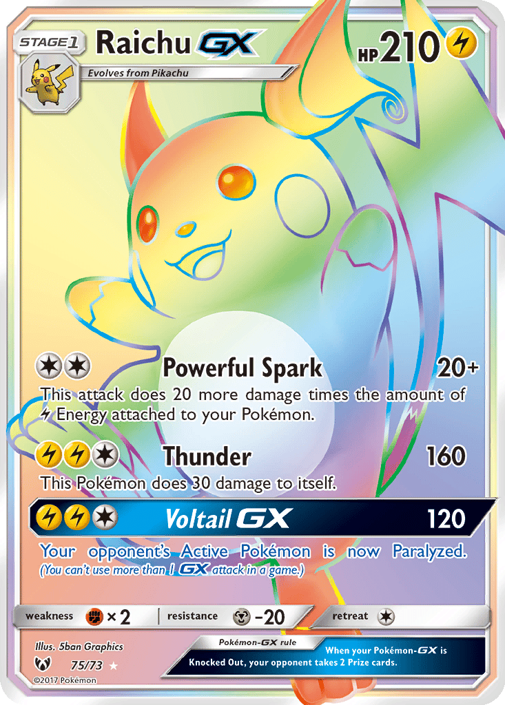 Raichu GX card