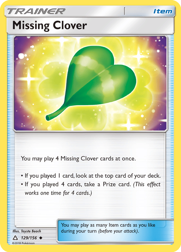 Missing Clover card