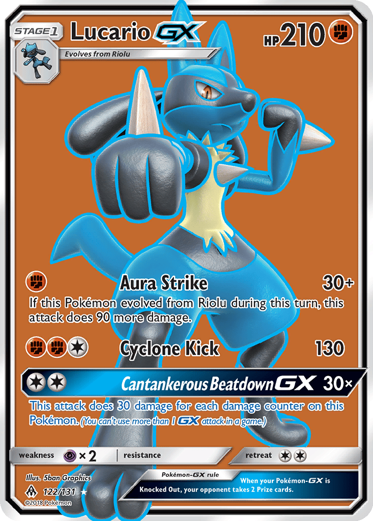 Lucario GX card