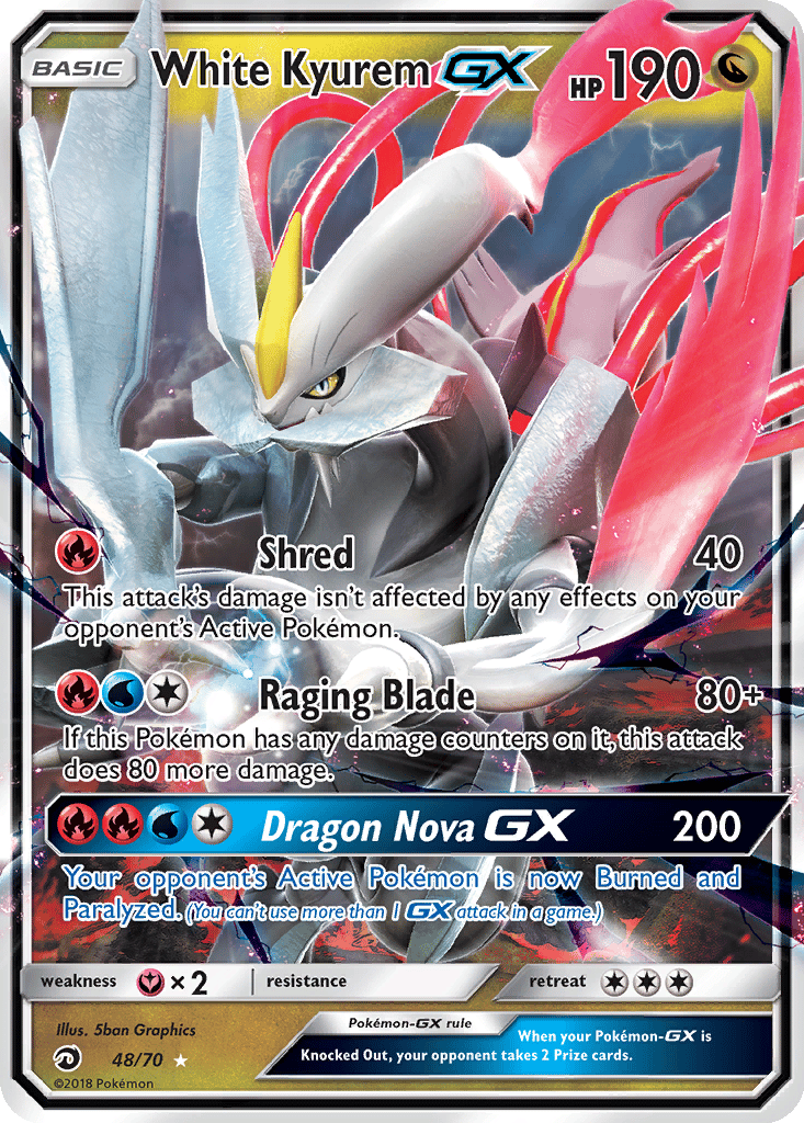 White Kyurem GX card