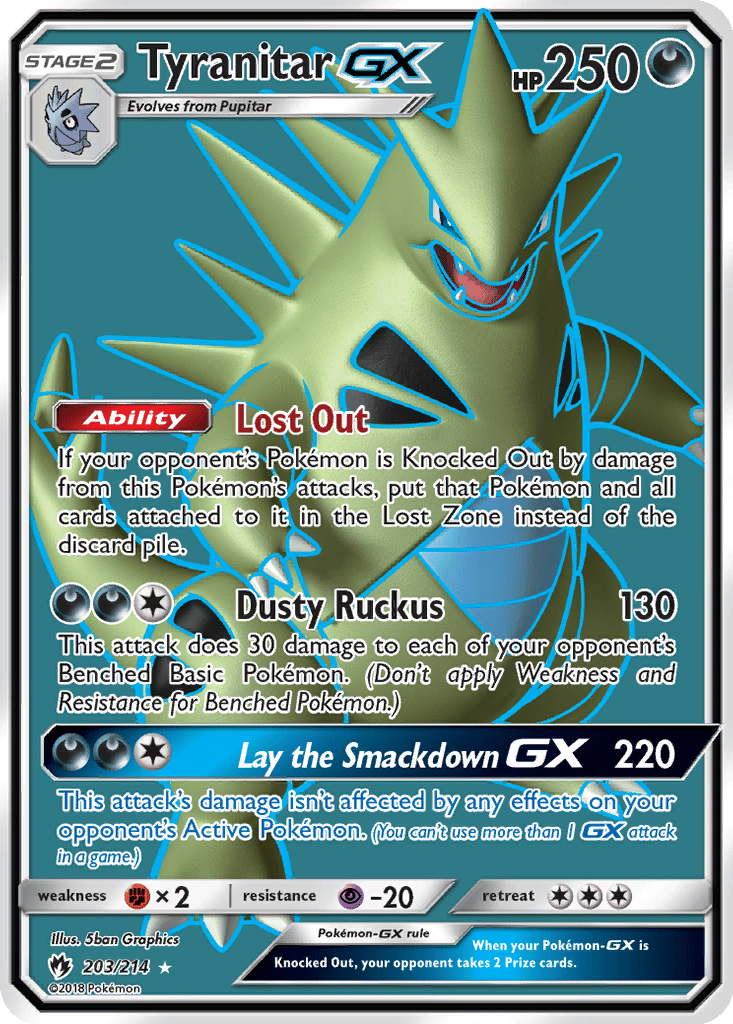 Tyranitar GX card