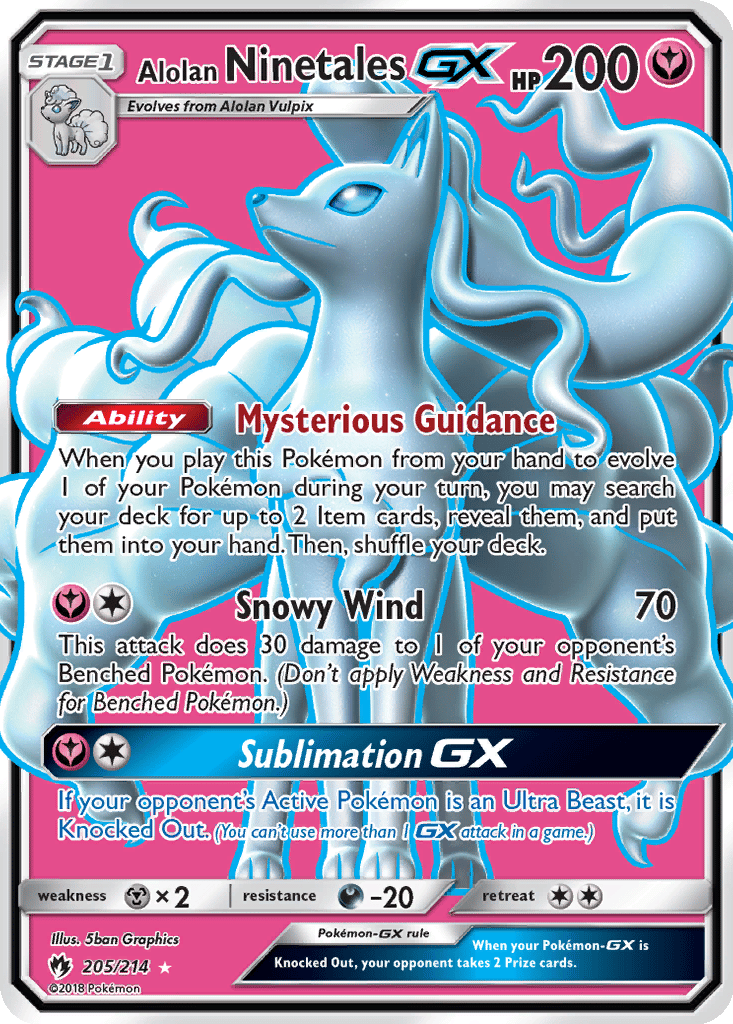 Alolan Ninetales GX card