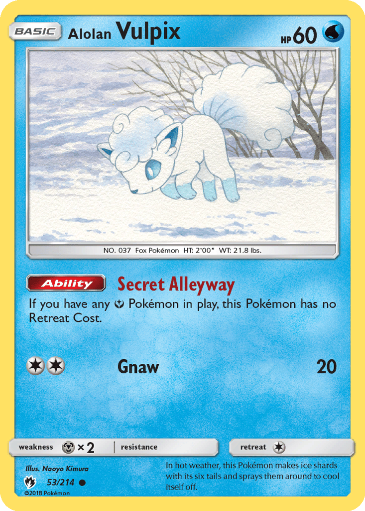 Alolan Vulpix card
