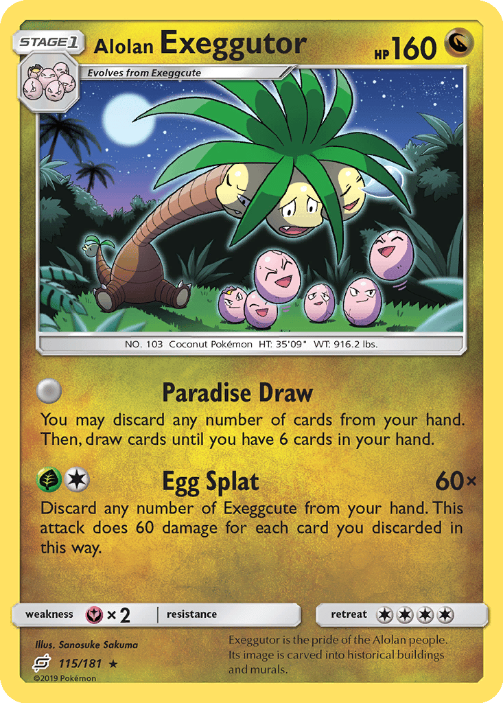 Alolan Exeggutor card