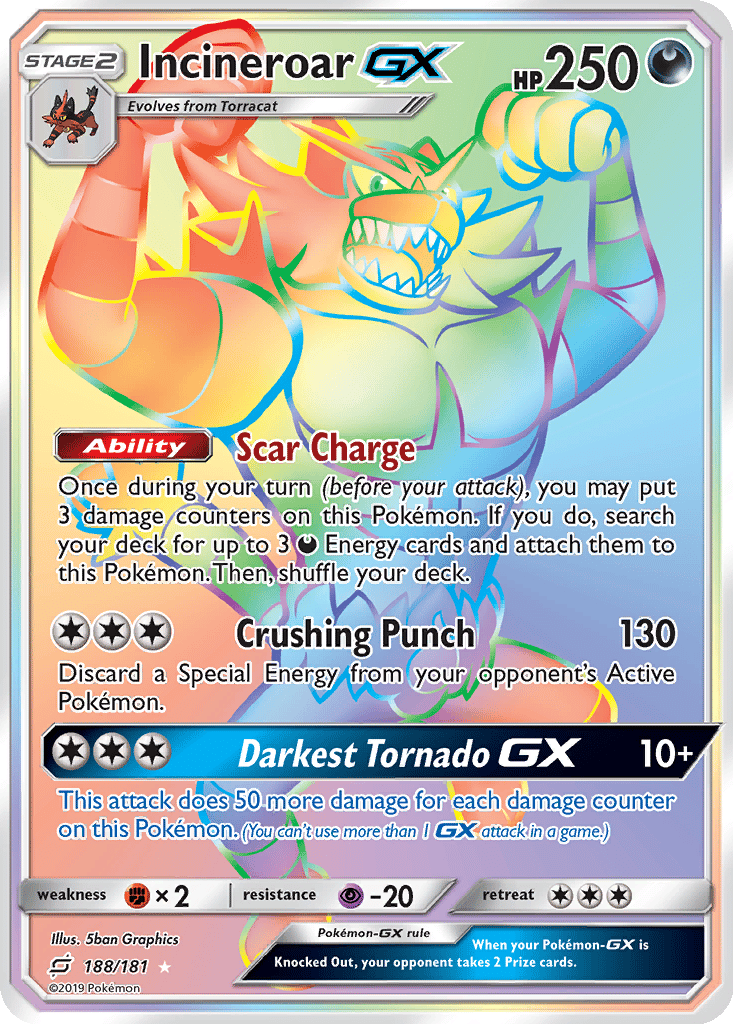 Incineroar GX card