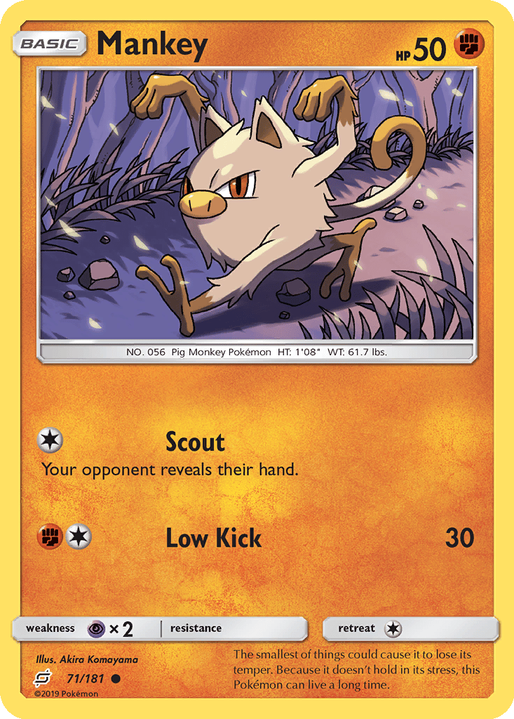 Mankey card