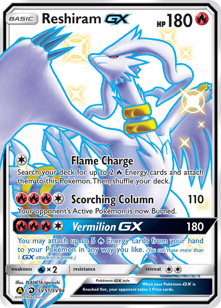 Reshiram GX card