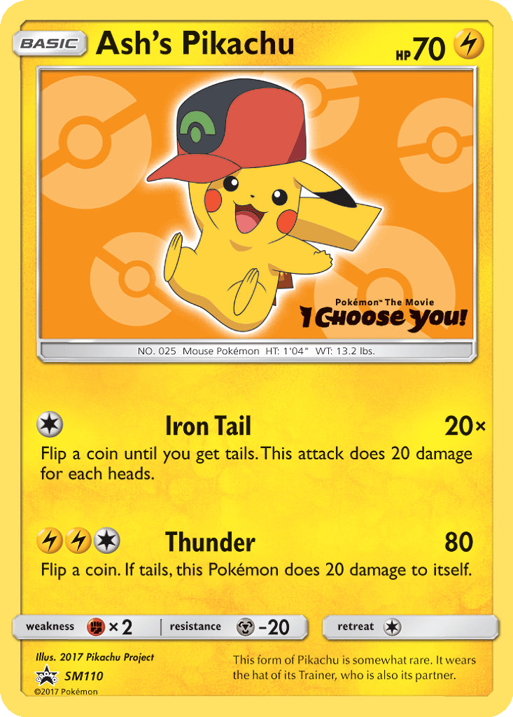 Ash's Pikachu card