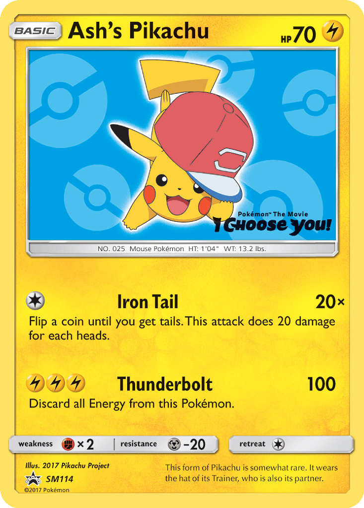 Ash's Pikachu card