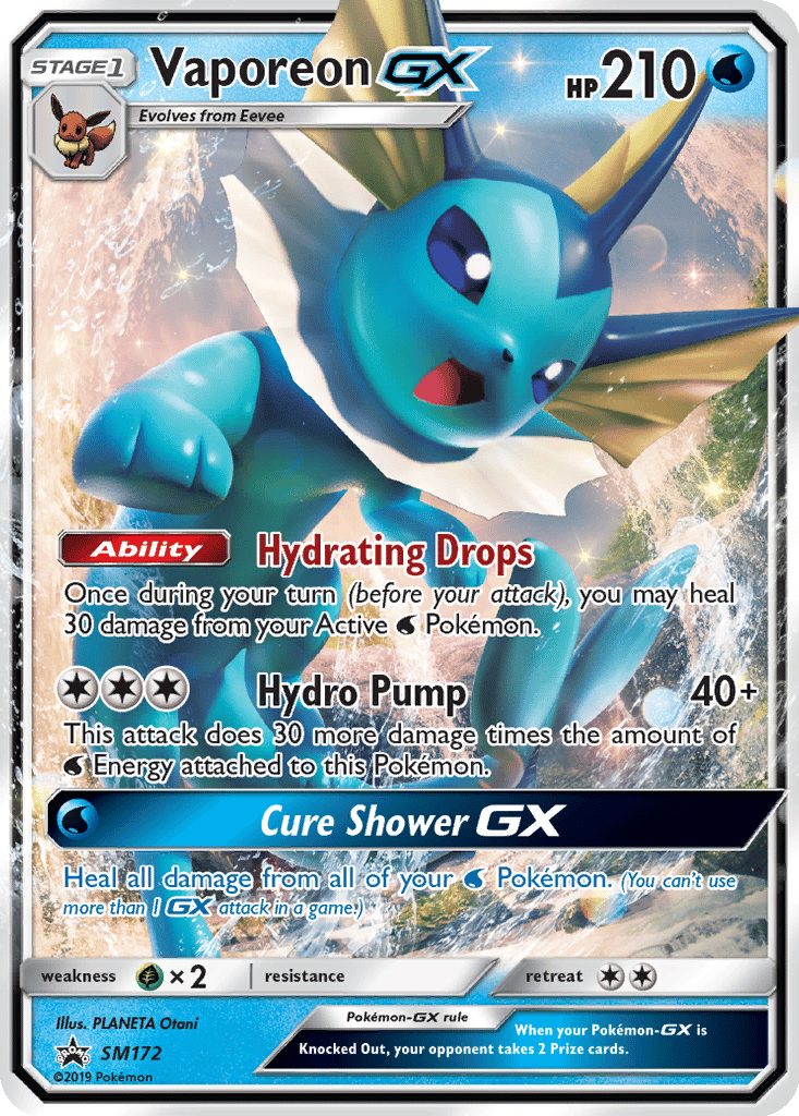 Vaporeon GX card