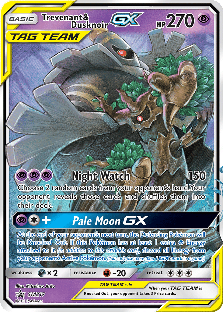 Trevenant & Dusknoir GX card