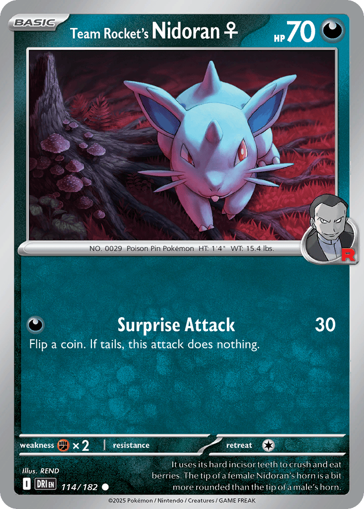Team Rocket's Nidoran ♀ card