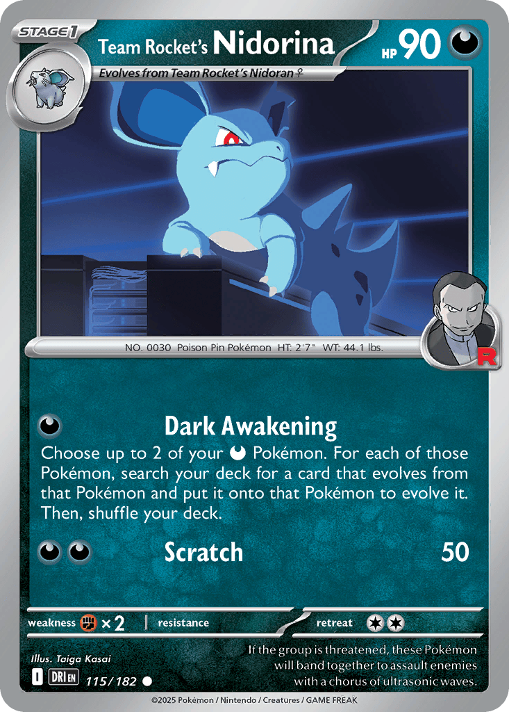 Team Rocket's Nidorina card