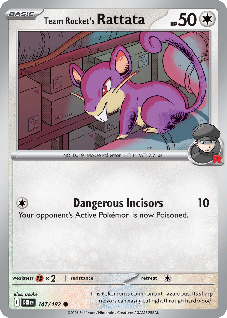 Team Rocket's Rattata card