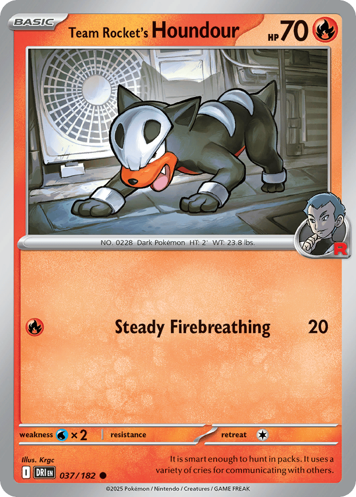 Team Rocket's Houndour card