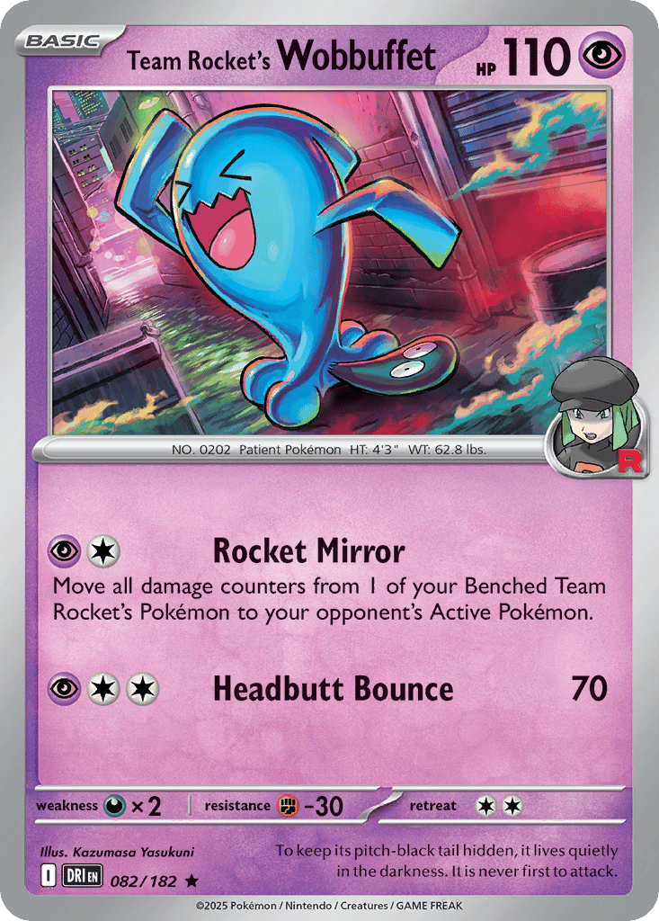 Team Rocket's Wobbuffet card