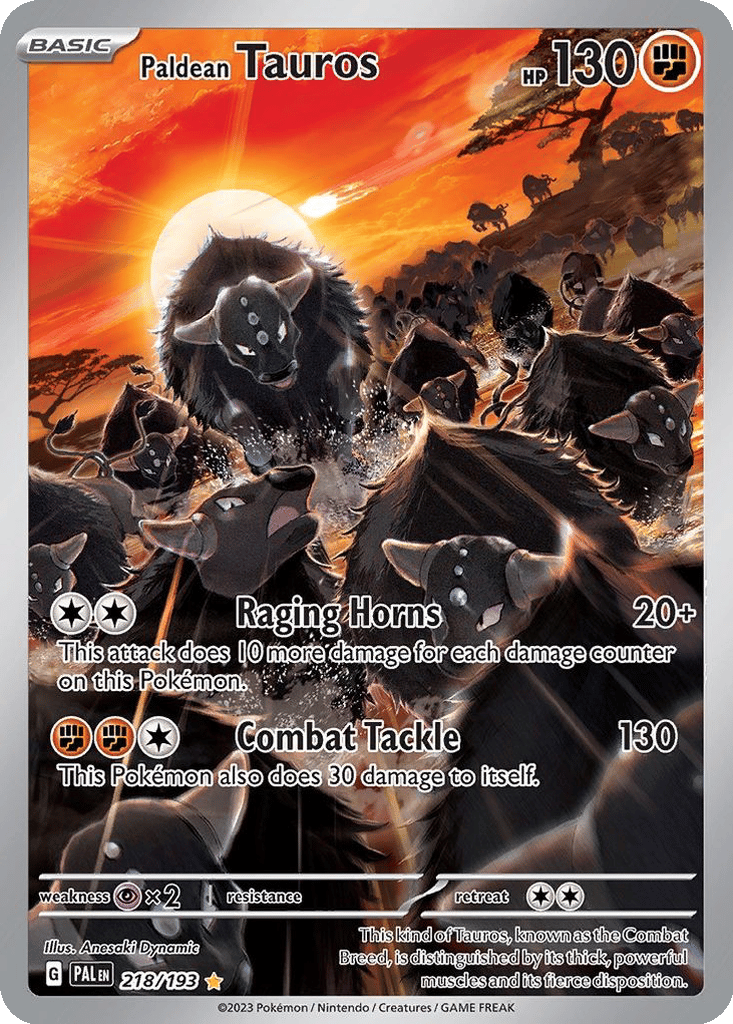 Paldean Tauros card