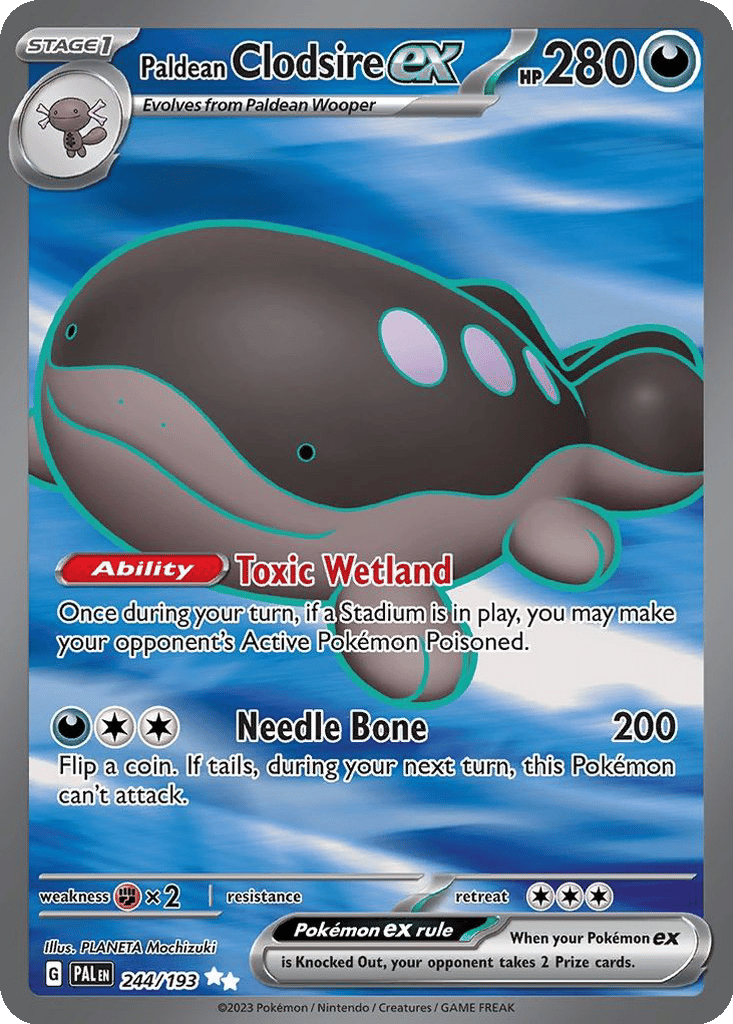 Paldean Clodsire ex card