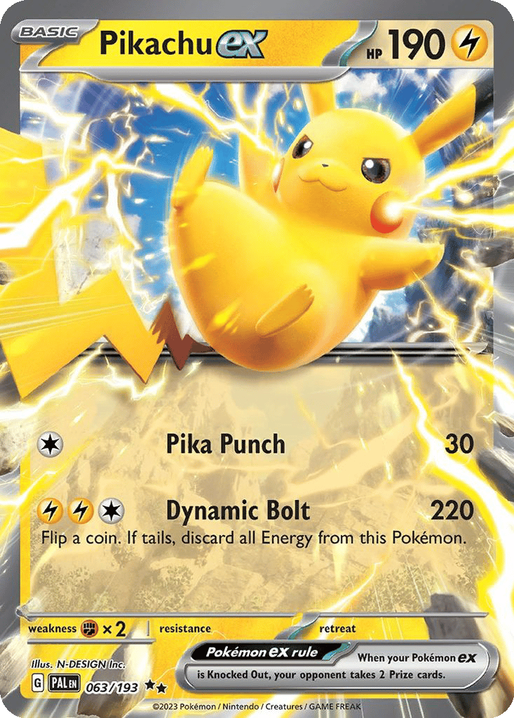 Pikachu ex card