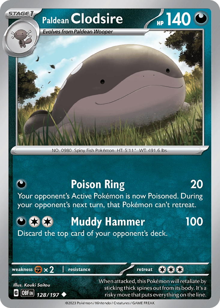 Paldean Clodsire card