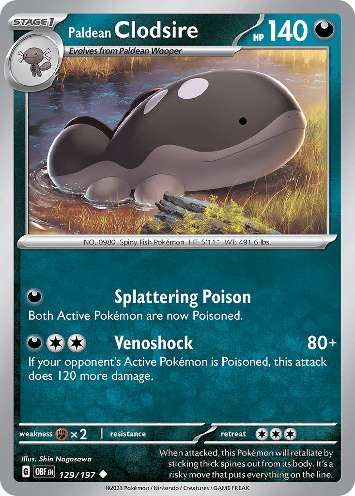Paldean Clodsire card