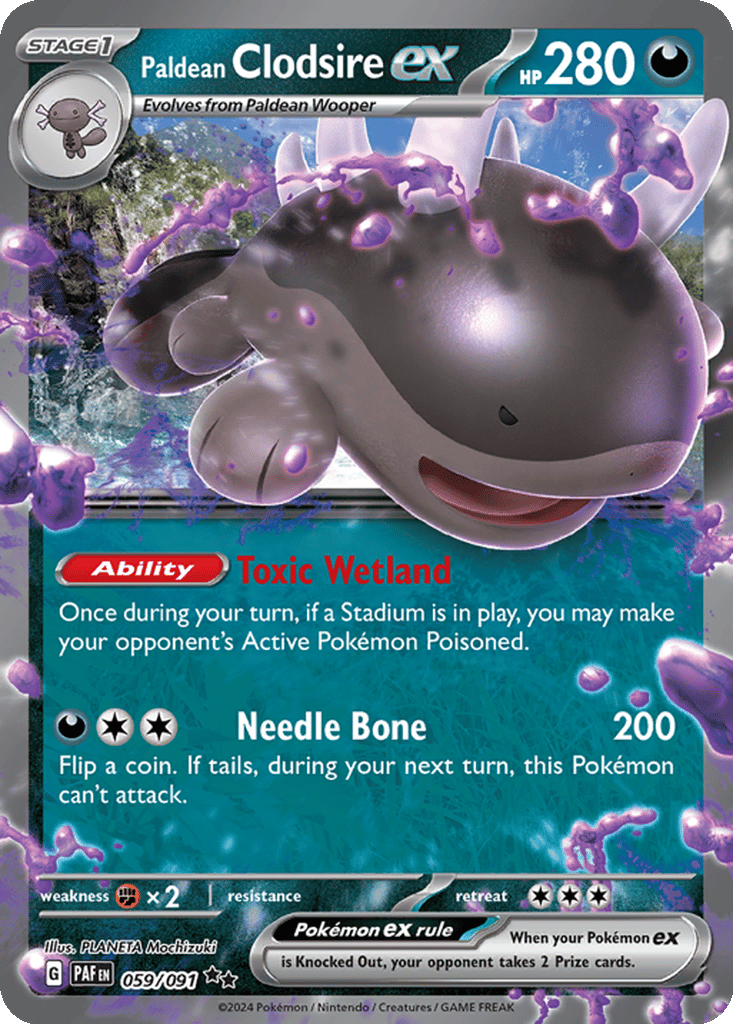 Paldean Clodsire ex card