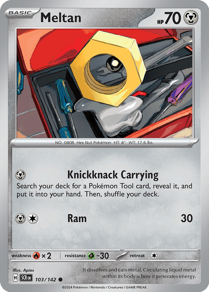 meltan pokemon card value GO 045/078 (Reverse Holo) Metal Colorless Headbutt (10) Metal Meltan Cards | Dex -