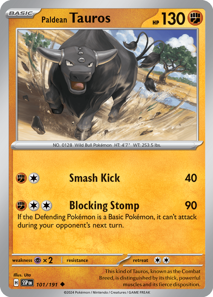 Paldean Tauros card
